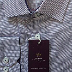 Hawes & Curtis New Mayfair (White & Navy) Size XXL (NWT)